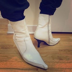 ITALIAN Leather White ankle BONUS Jacket!